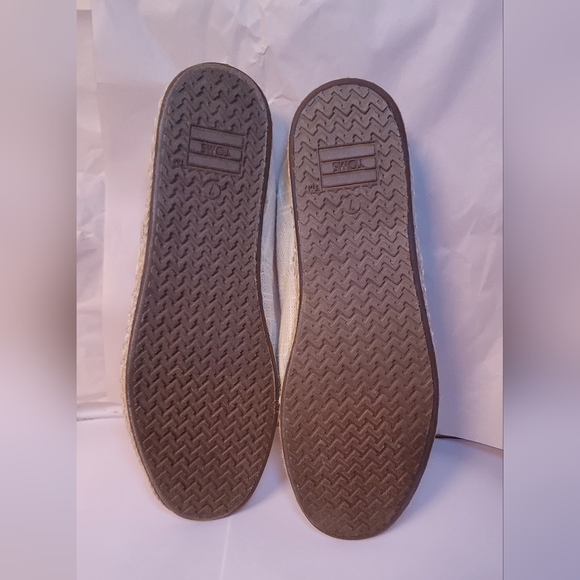 NWT Women's US 7 Linen TOMS Shoes, White, Palmera - Out Of Box - Picture 4 of 6
